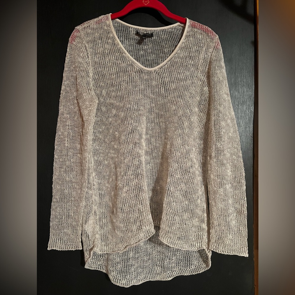 Eileen Fisher Beige Knit Long Sleeve Top